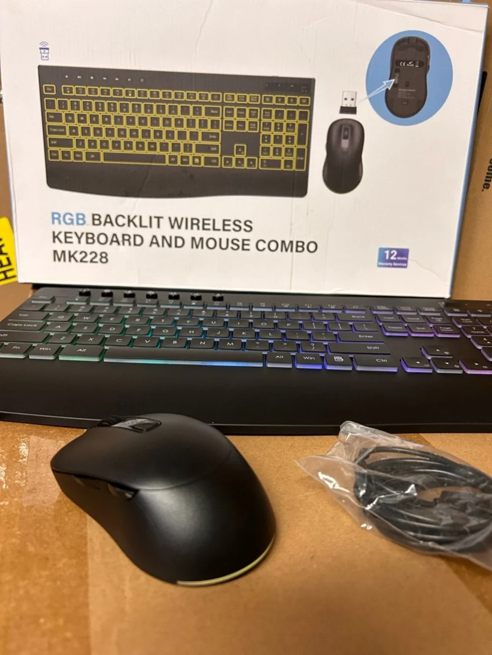 Wireless Keyboard and Mouse Combo, 9 Backlit Effects